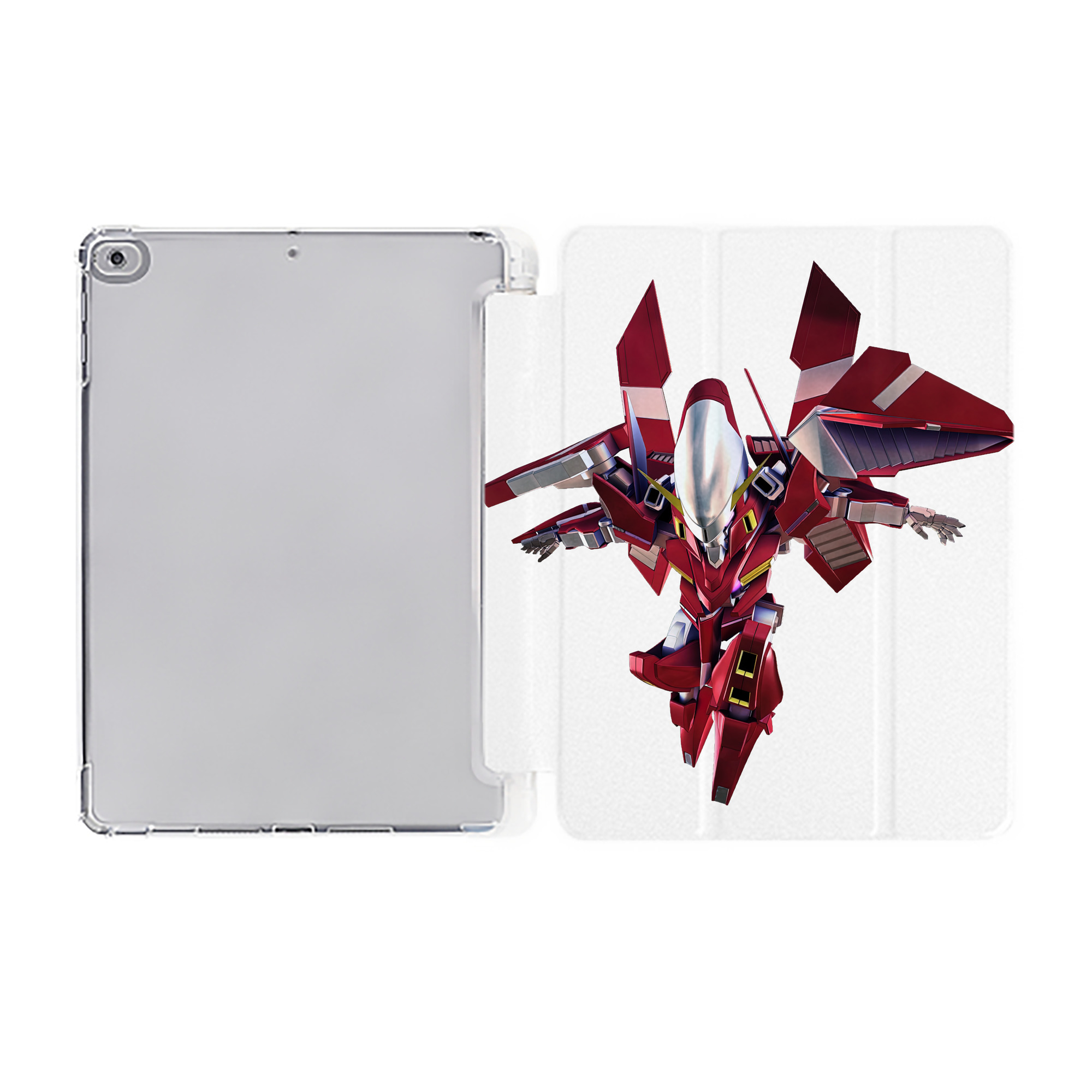 （画像用） 機動戦士ガンダム Mobile Suit Gundam IPad ケース ペン収納付き 三つ折りスタンド PUレザー×シリコン 対応機種9.5/10.5/10.9インチ